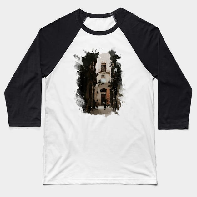 alley Baseball T-Shirt by Shehabe